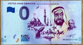 SADA VZÁCNÝCH EURO BANKOVEK UNITED ARAB EMIRATES + BONUS