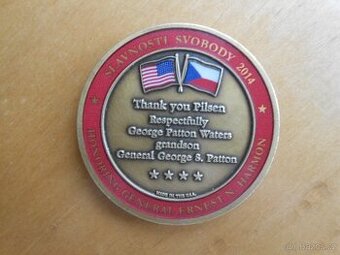Pamětní medaile Slavnosti svobody PATTON 2014 pr.4,3cm