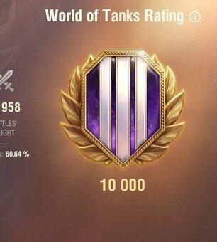 Unicum World of tanks účet , 10000 WTR, 3000 WN8