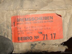 Prodám brzdové kotouče VW a BMW