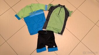 Dětský cyklistický dres 2x , cyklistické kraťasy 1x