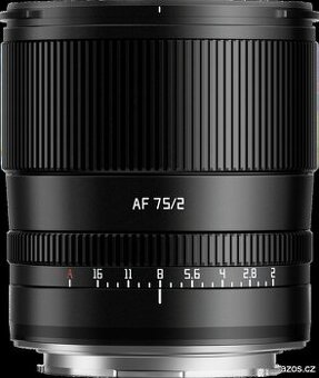 TTArtisan AF 75mm F2 Full Frame AF světelný portrétak L moun