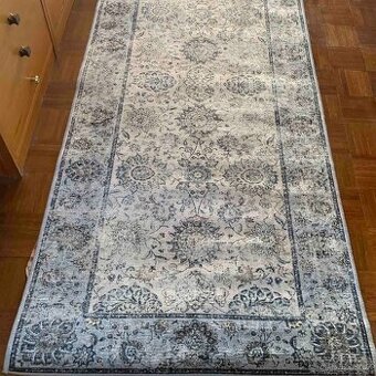 Koberec šedočerný běhoun 80 x 320 cm