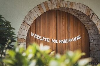 Svatba - dekorace - svatební girlanda