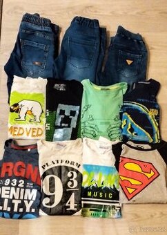 Trička, rifle, mikina, vel. 152 a 158