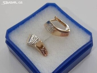 Zlaté naušnice dvoji zlato 585/1000 14 K