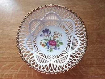 Porcelánová mísa s pozlacením