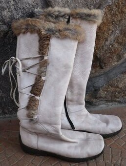 ++ Nové kožené kozačky vel. 39 - levně prodám ++