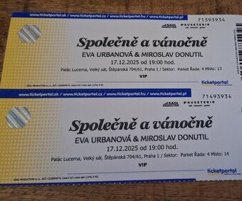 Vstupenky Miroslav Donutil Eva Urbanova SPOLEČNĚ VÁNOČNĚ