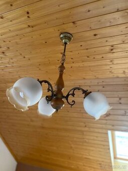 Lustr + 2 ks lampičky