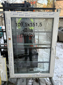 Plastové okno 1095x1515 OS Levé, 3-sklo