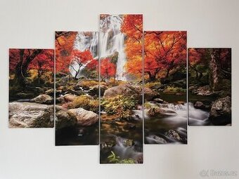 Obraz dělený Podzimní vodopád