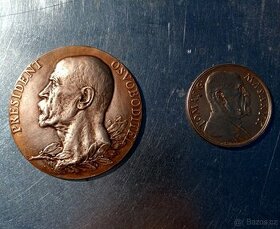 Medaile - T. G. Masaryk, bronz, velmi zachovale - 1