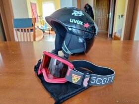 Dětská lyžařská helma Uvex + brýle Scott - 1