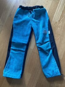 Detske softshellove kalhoty teple, delka c. 67cm - 1
