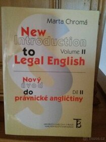 Prodam Novy uvod do Pravnicke Anglictiny díl II, M. Chromá