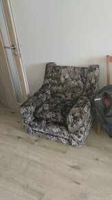 Kresla gauč (rozkládací)solek se židličkou (barovou) postel