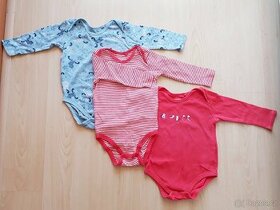 3x Body s dl.rukávem zn. Lupilu, velikost 74/80