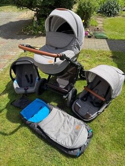 Kočárek Kinderkraft Prime 3v1 Grey 2021