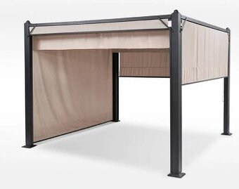 Pergola se střechou 3x3m, 4 boční části