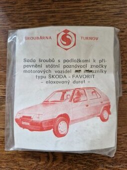 Šrouby na SPZ Škoda Favorit