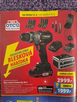 Aku vrtačka příklepová Parkside Performance