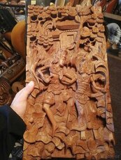 Dřevěný reliéf Thajsko