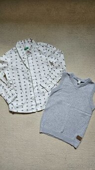 Sváteční košile Benetton + vesta Esprit vel. 116