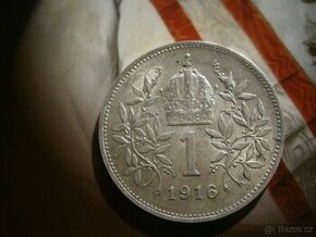stříbrná koruna 1916 František Josef I. - 1