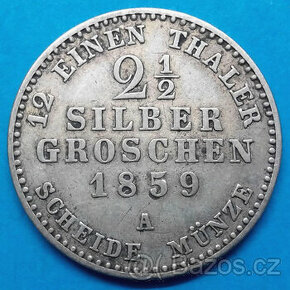 mince stříbro Fridrich Vilém IV.