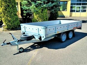 2000kg bržděný, 3,25m x 1,71m, přívěsný vozík, ALU bočnice