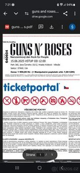 Guns N’ Roses 15.6.2025 stání