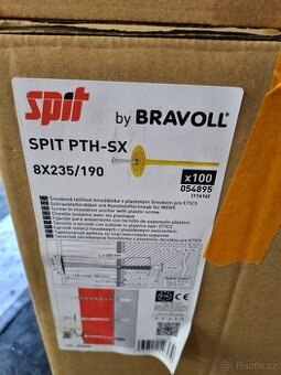 Hmoždinky Bravoll PTH-SX s plastovým šroubem 8x235mm + zátky