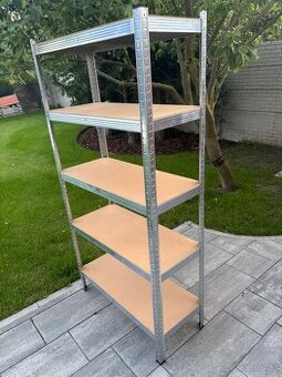 Kovový regál / police š 90cm / v 180 cm/ h 40cm; 150kg