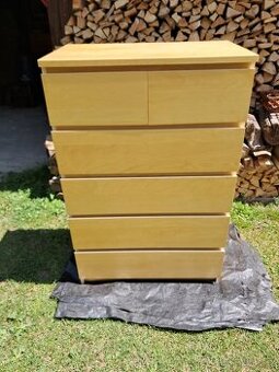 2x Ikea komoda Malm bříza 6 zásuvek