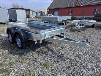 Přívěsný vozík dvouosý 252x130cm, 750kg, sklopný, 130km/h