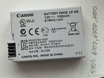 CANON -BATERIE LP-E8+NABÍJEČKA, (550D, 600D,650D, 700D)