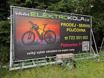 Reklamní přívěsy 500x250 pro venkovní reklamu s SPZ