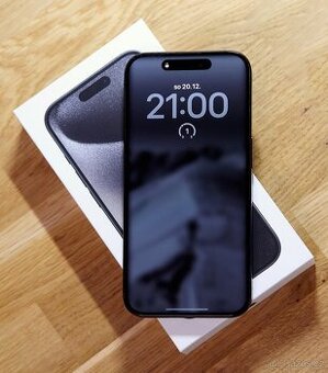 Apple iPhone 15 Pro, 256GB, černý titan