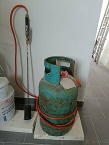Tlaková plynová láhev + hořák s regulátorem