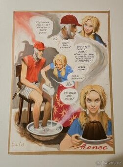 Prodám komiksovou stranu Voleman - Jiří Grus