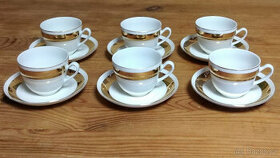 šálky s podšálky z porcelánky Chodov