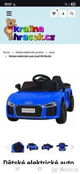 Elektrické autíčko audi r8 spyder