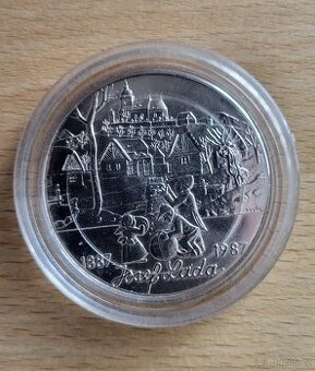 Stříbrná mince 500 kčs Josef Lada 1987