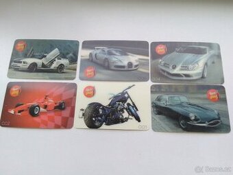 3D obrázkové karty auta,motorka cena za vše
