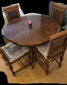 Stůl + 4x židle masív