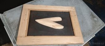 Obraz ze starého rámu okna