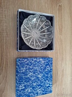 broušená křišťálová miska