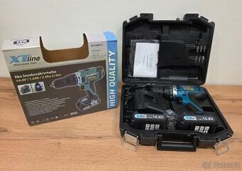 XTLINE XT102014 Aku vrtačka 14,4V, 1,5Ah, 2 Aku li-ion +kufr