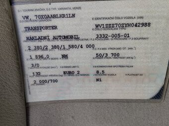 VW Transporter 1.9 TDI T4, r.v.1999